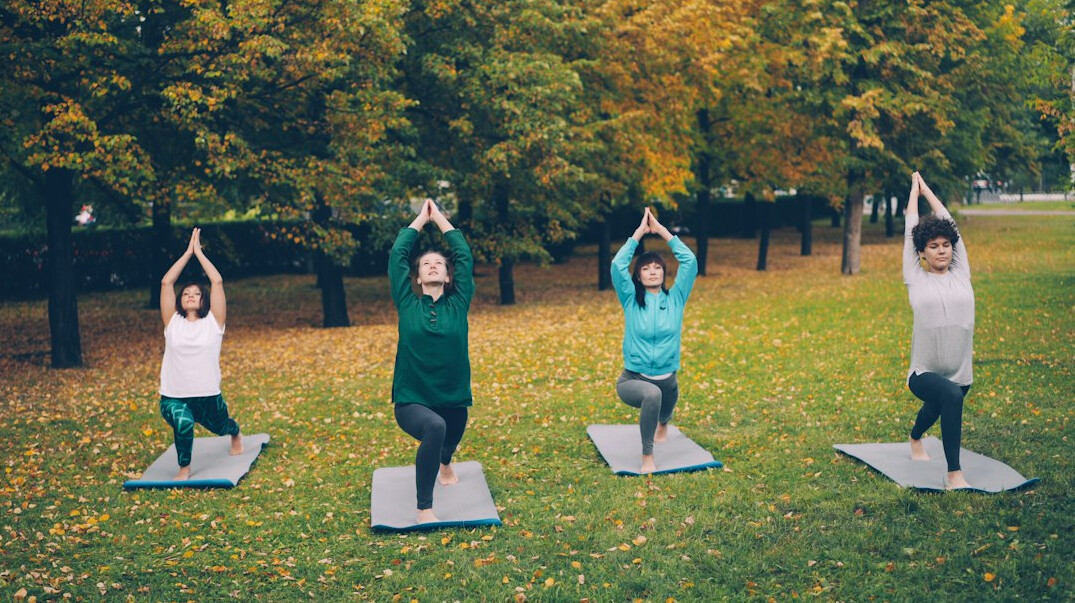 group fitness class outdoors